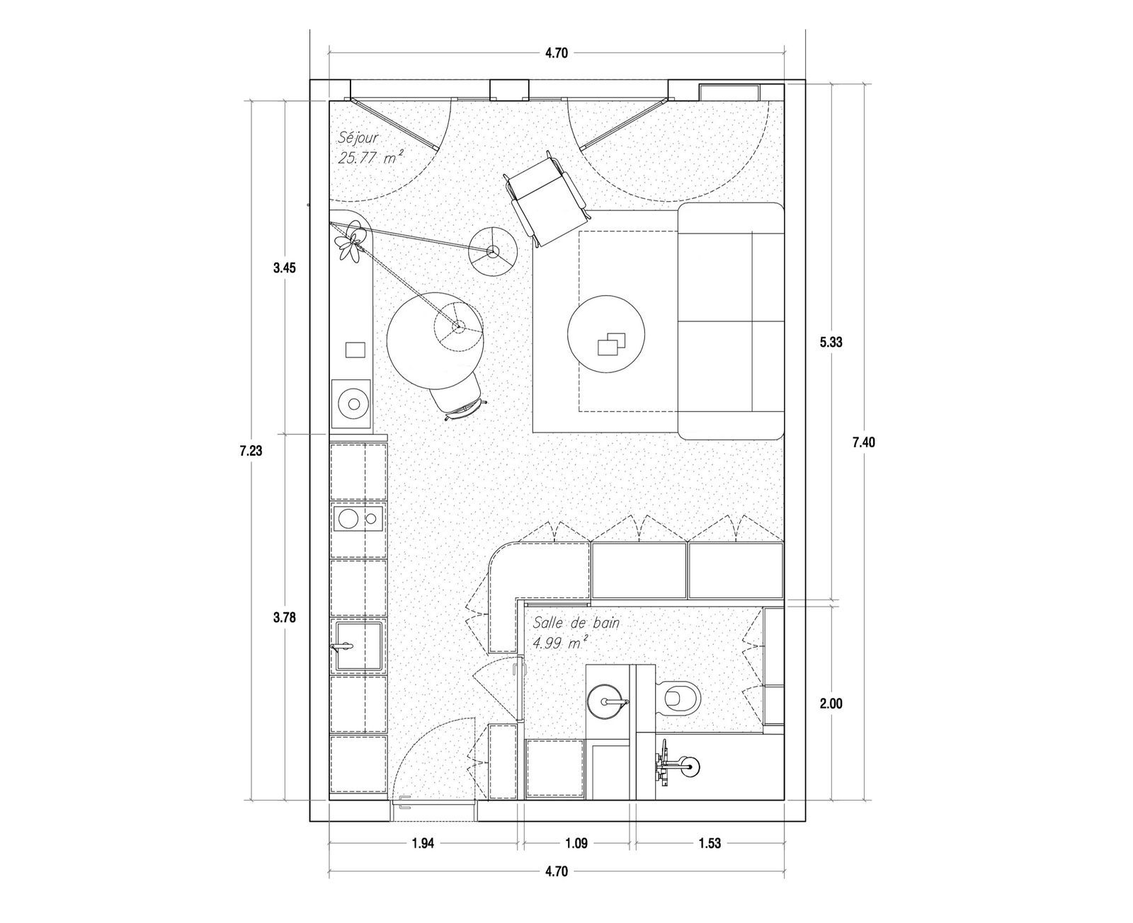 巴黎30平米Japandi风格带露台迷你公寓改造丨法国巴黎丨建筑师Hélène Lacombe-50