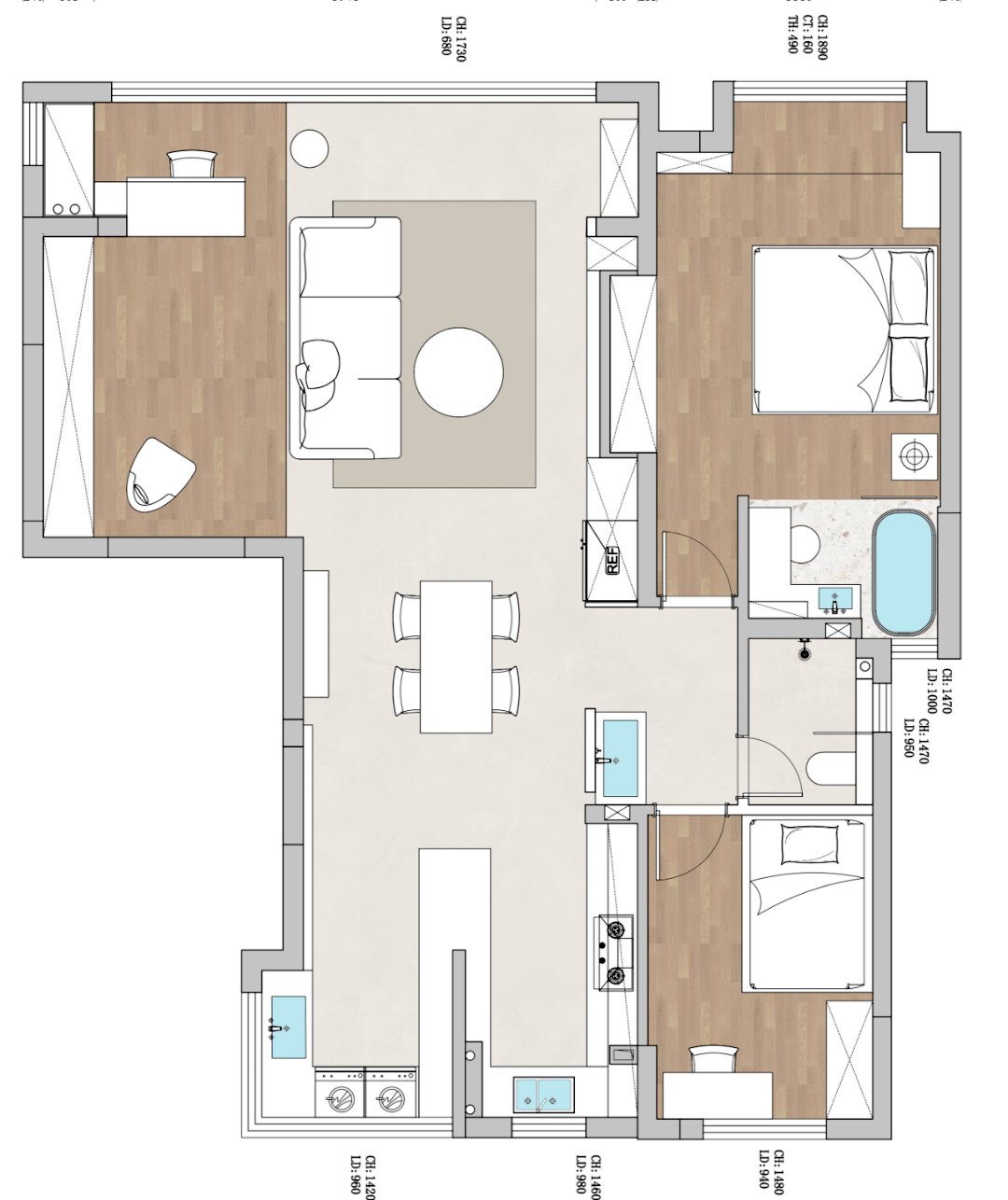暖阳 · 合肥110㎡现代原木风住宅设计丨中国合肥丨飞墨设计组-4