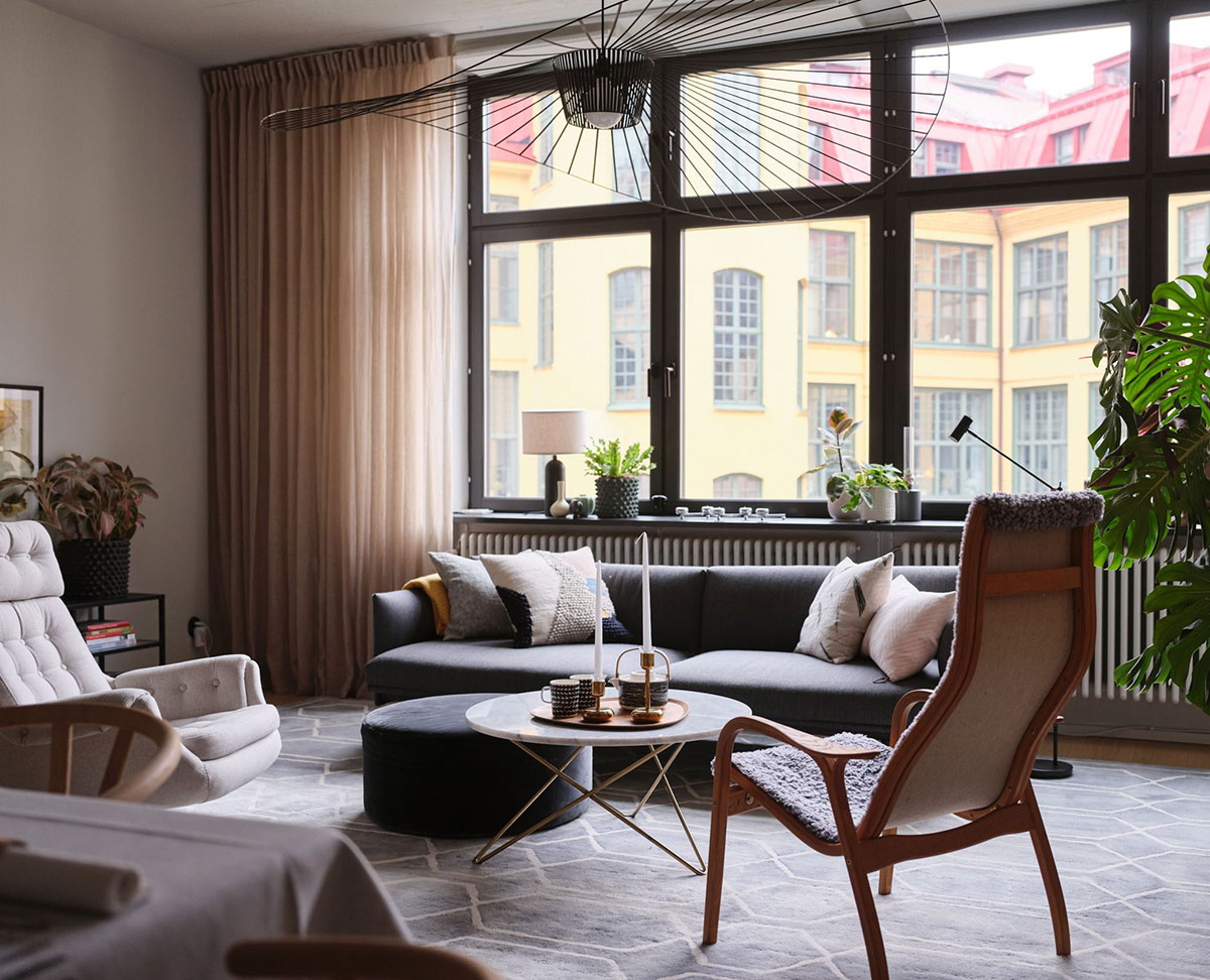 斯德哥尔摩优雅低调工业风公寓-1