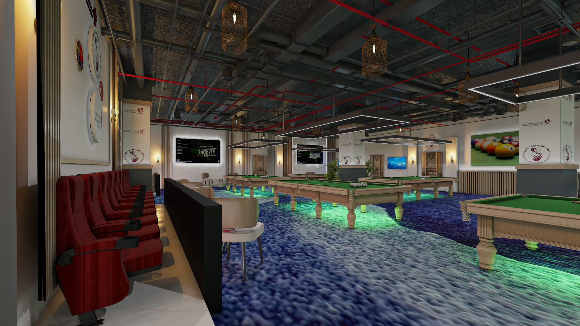 snoker Qatar etihad cooperation reception hall-12