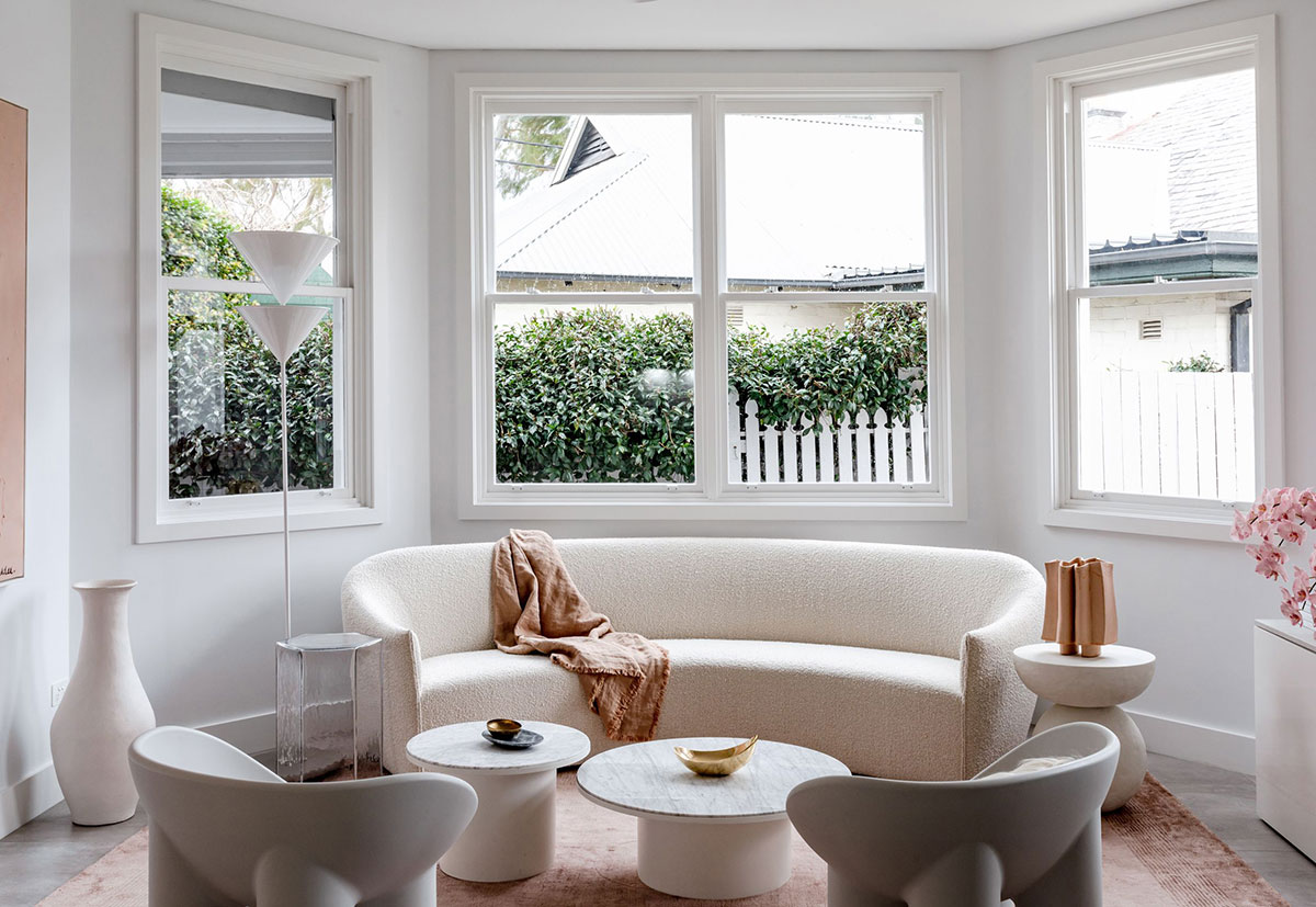 悉尼圆润公寓 | 温柔的粉色调与曲线美的完美结合-1