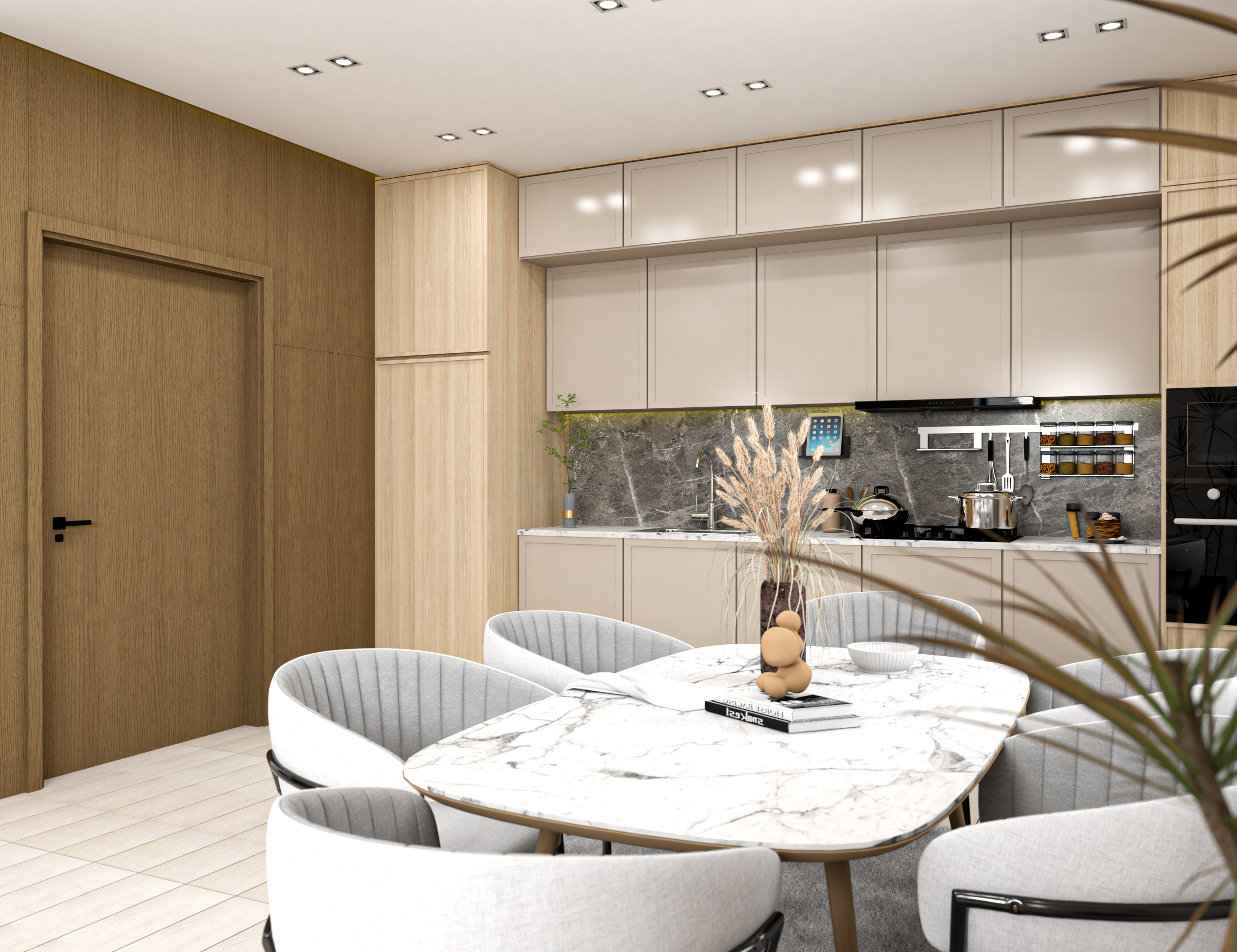 An apartment for a family in a calm color scheme-1