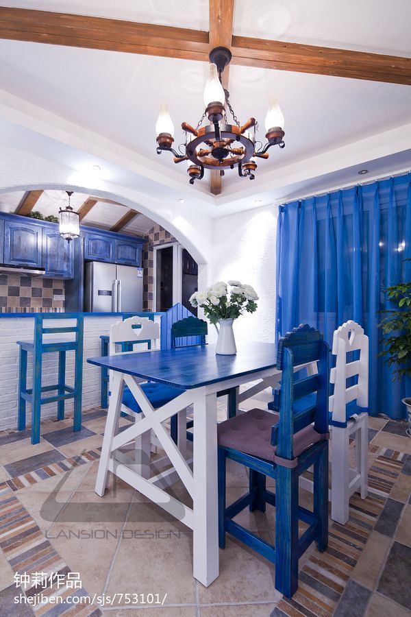 25万元复式120平米装修案例·效果图  圣托里尼的阳光-16