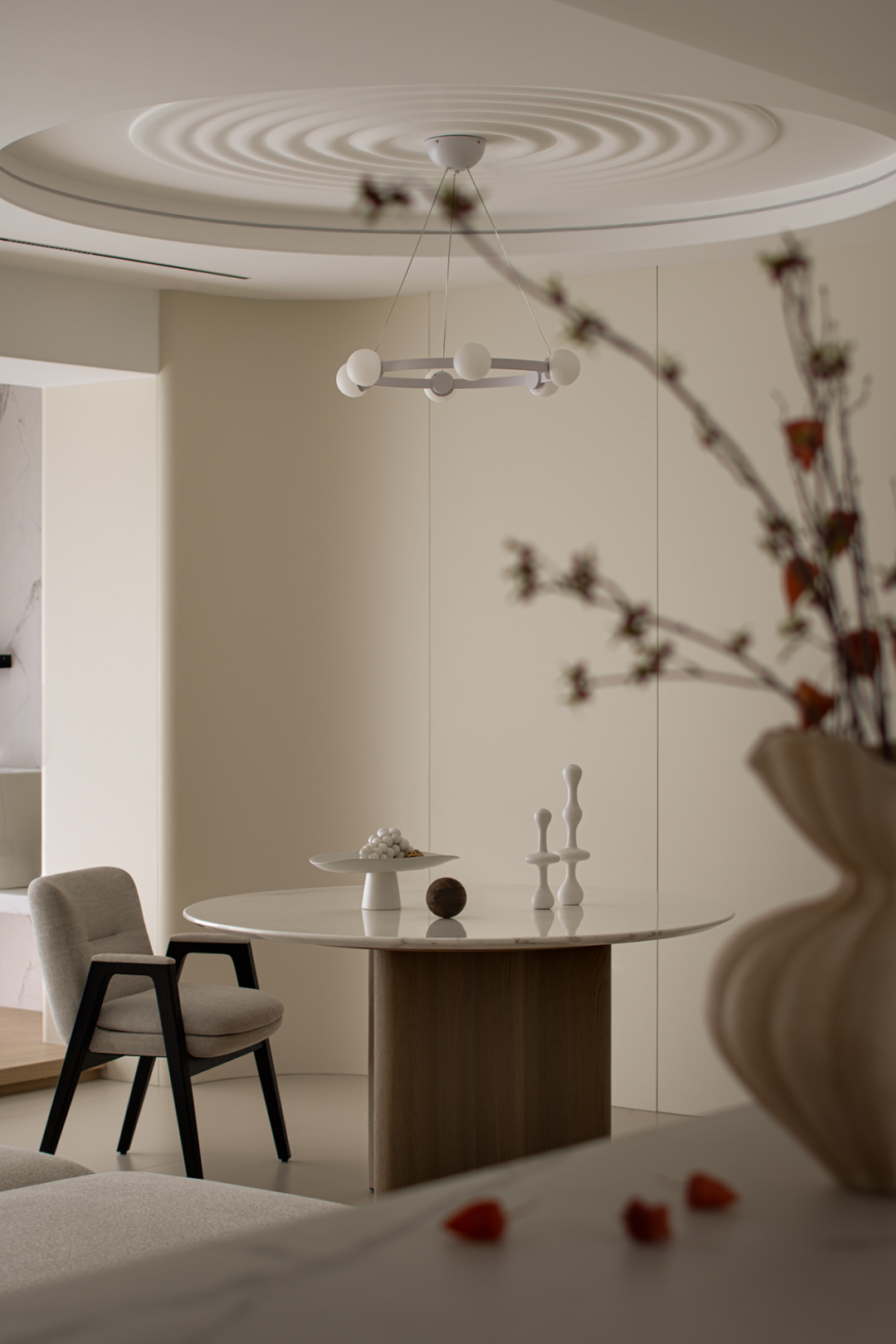 140㎡原木风奶油色公寓设计丨中国浙江丨陈芮蕊-1