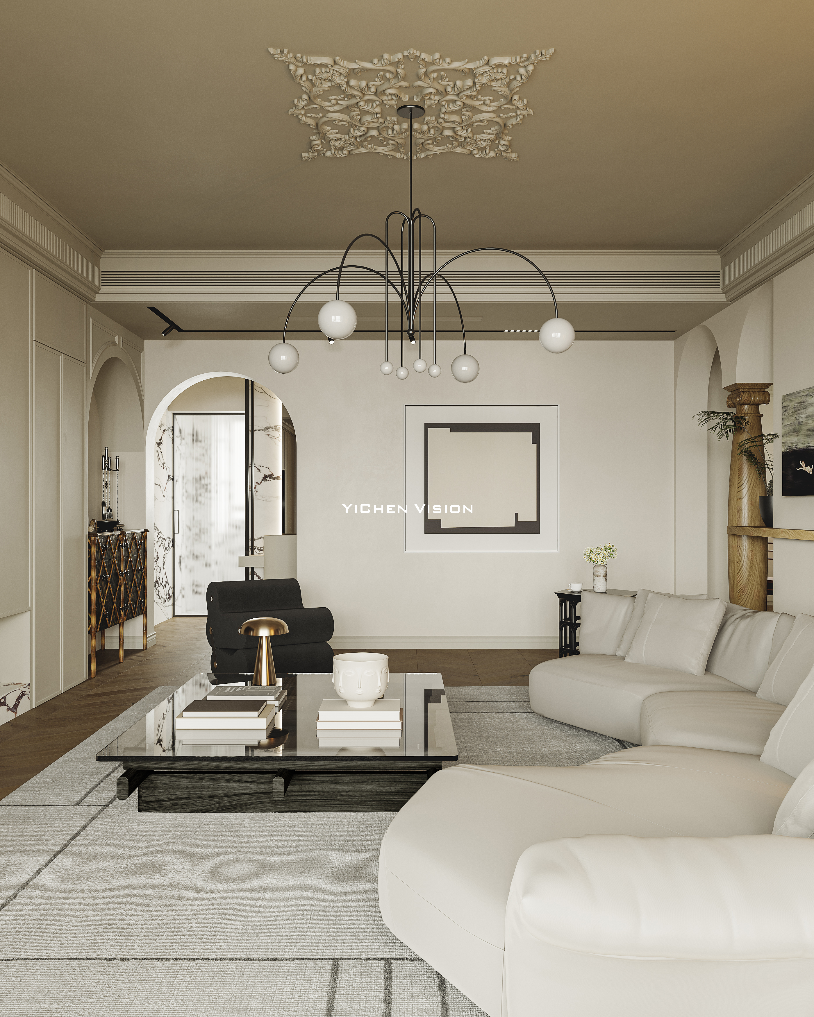 新古典混搭风丨中国西安丨西安异构全案设计-9