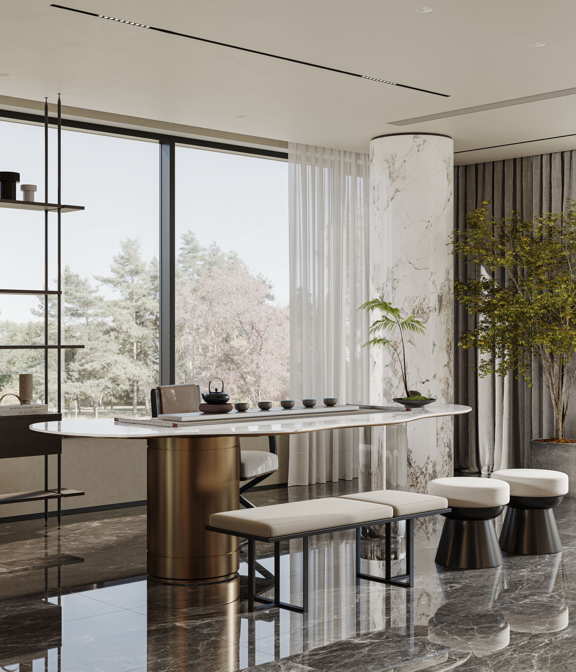 现代轻奢|客餐厅效果图-0