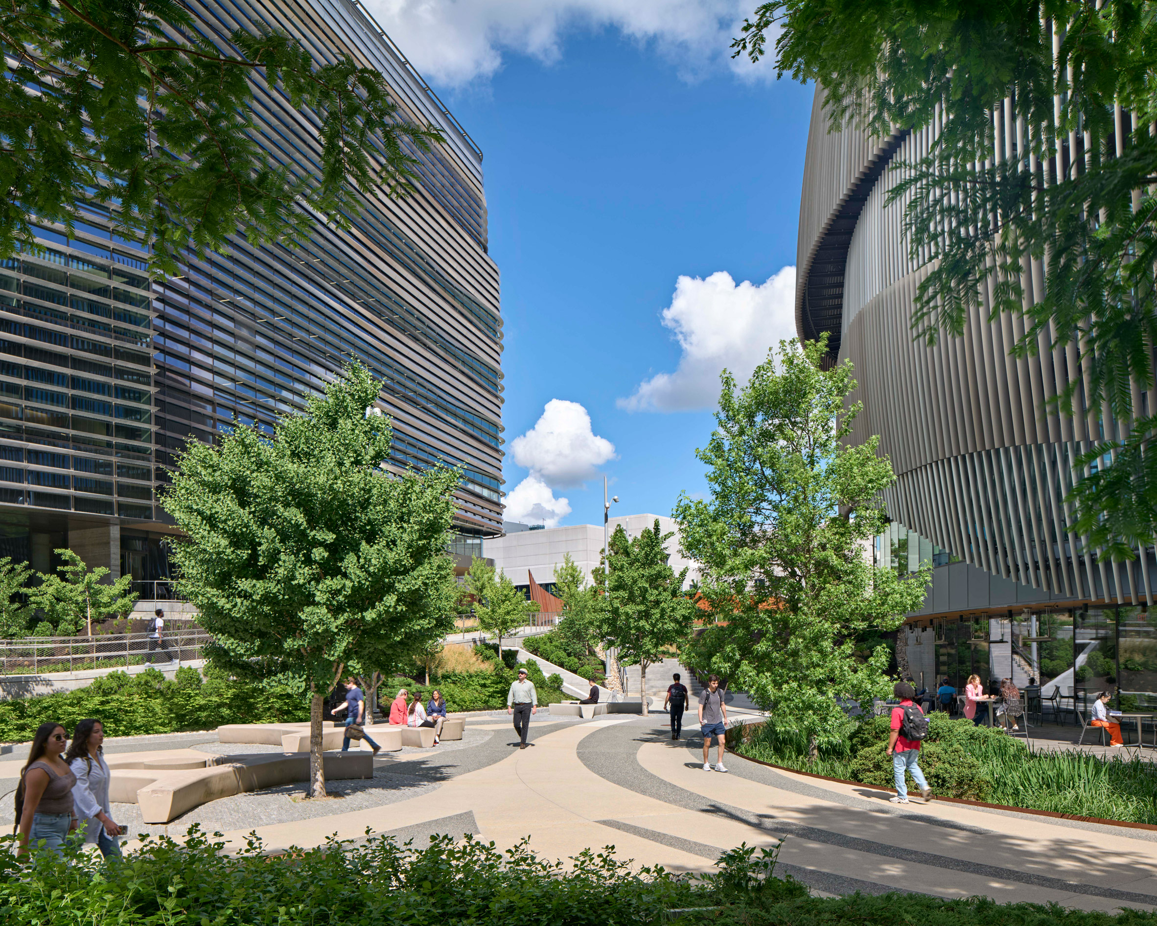 Payette wraps Boston academic building in ribbons of stainless steel-15