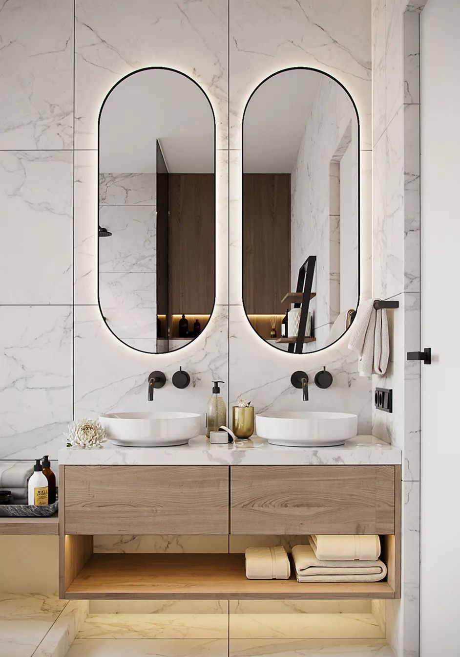 85㎡现代轻奢三居室设计丨Alexander Bocharov-71