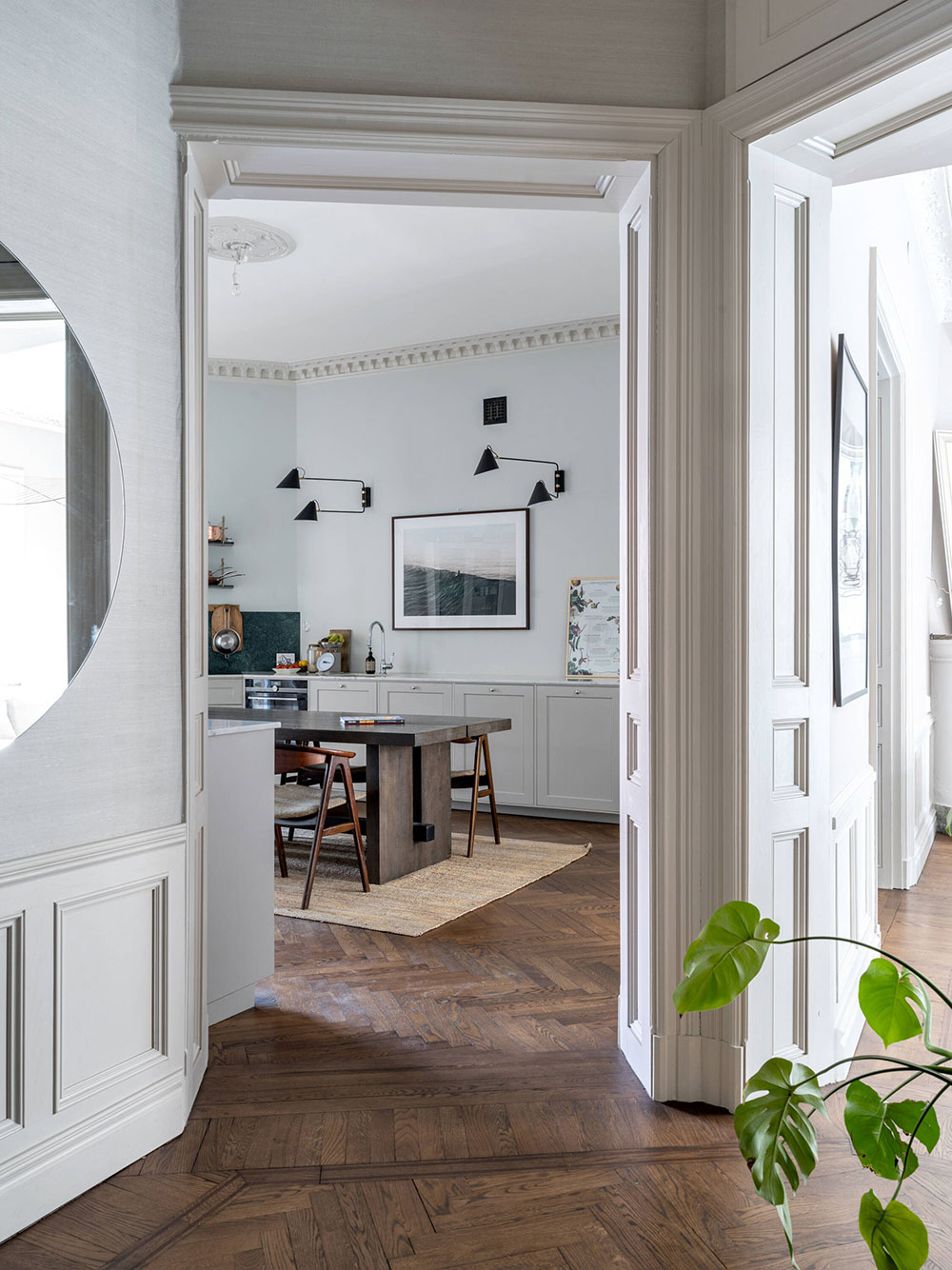 斯德哥尔摩公寓优雅图书馆设计-18