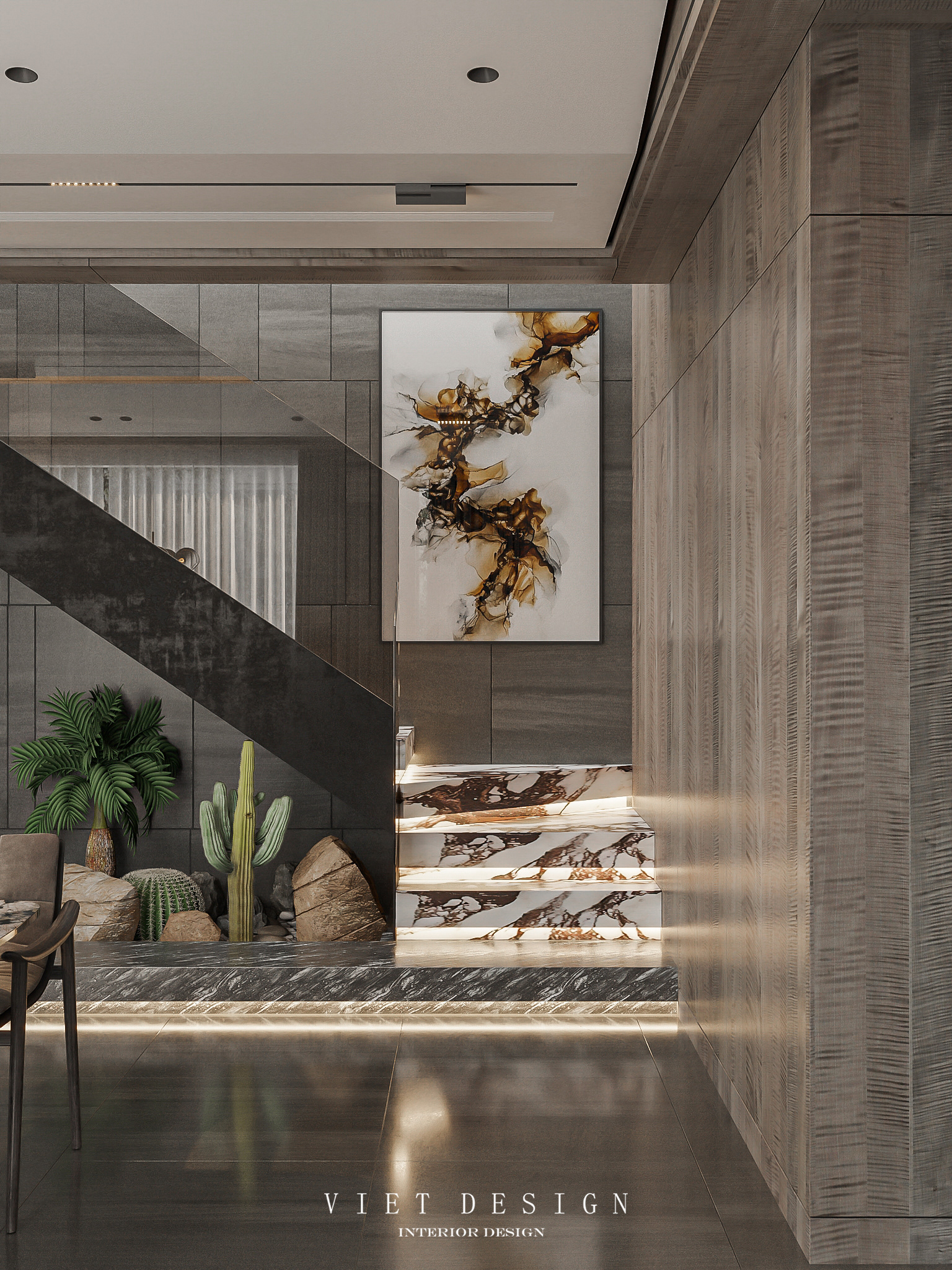 脉纹别墅丨VIET Design-27