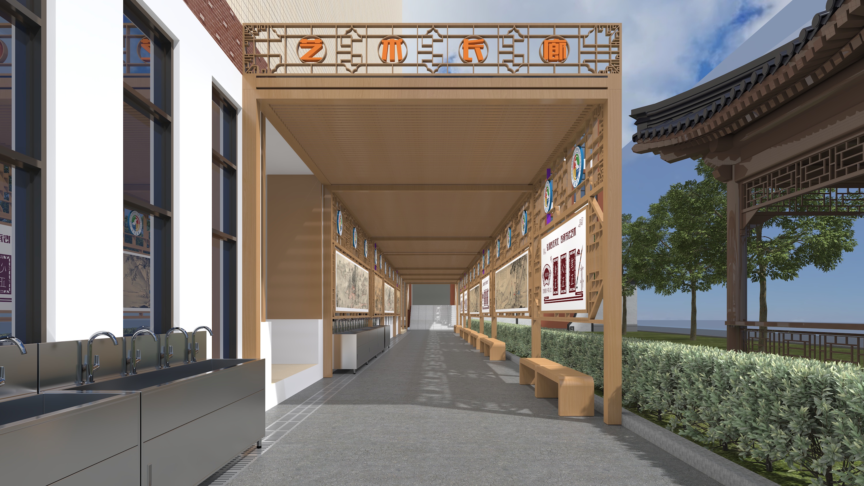 某校艺术长廊设计-0