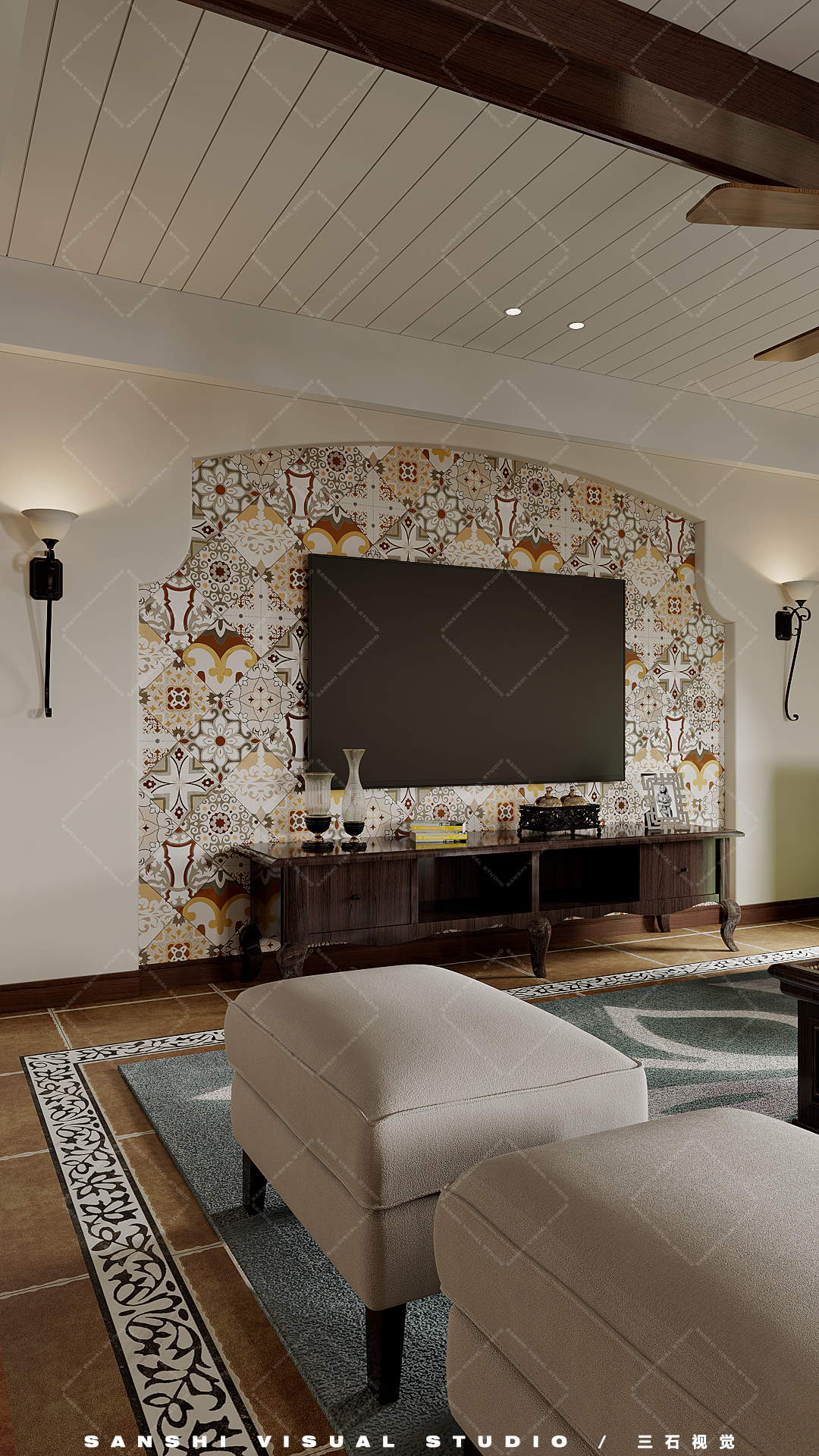 复古美式别墅-24