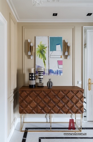 3室法式经典风彩色点缀公寓室内设计丨俄罗斯莫斯科丨Сальберг  Вачнадзе Оксана-13