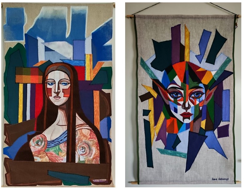 抽象立体主义风格挂毯-1