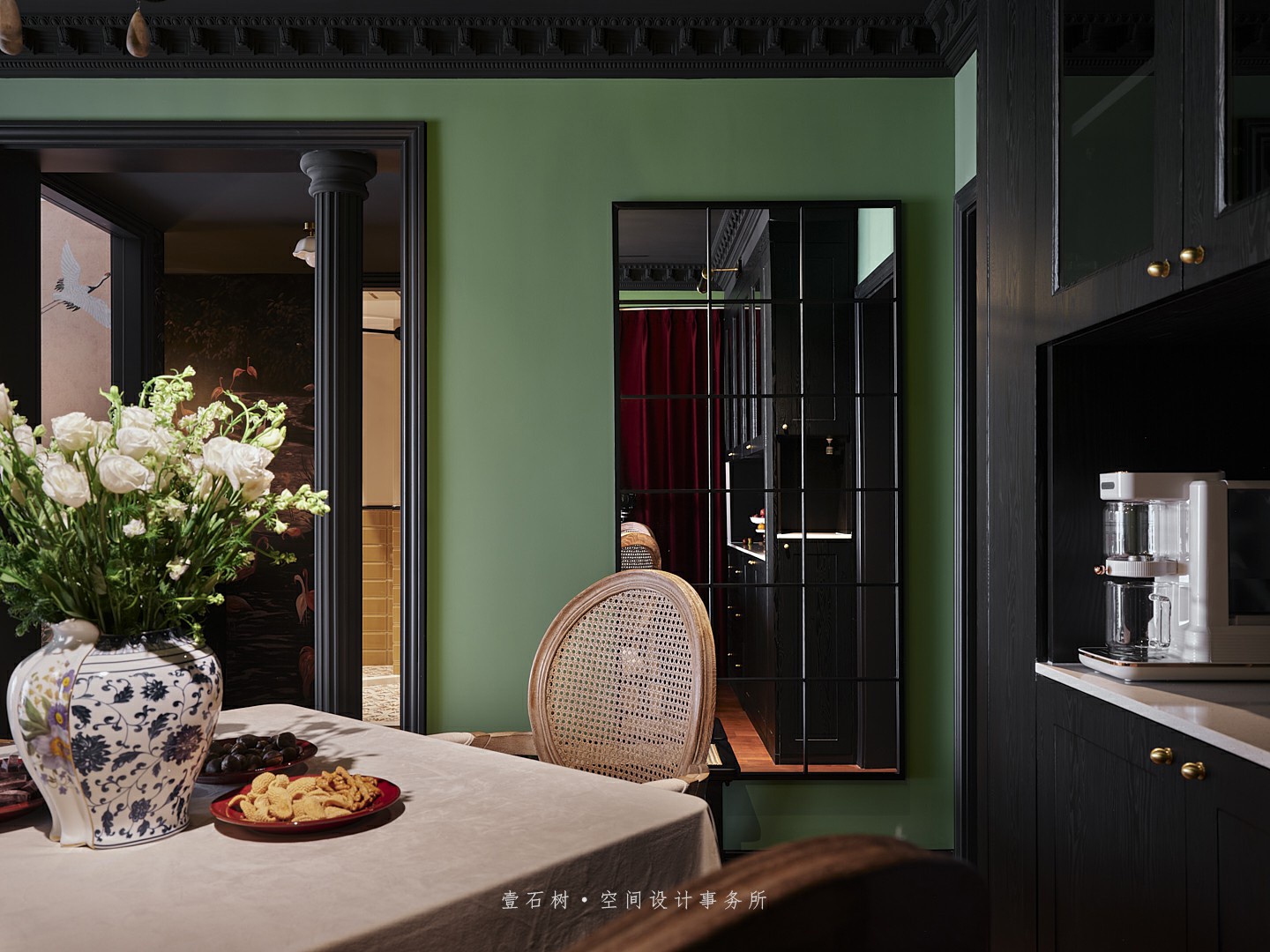 荣誉花园复古风格设计丨壹石樹空间设计事务所-39
