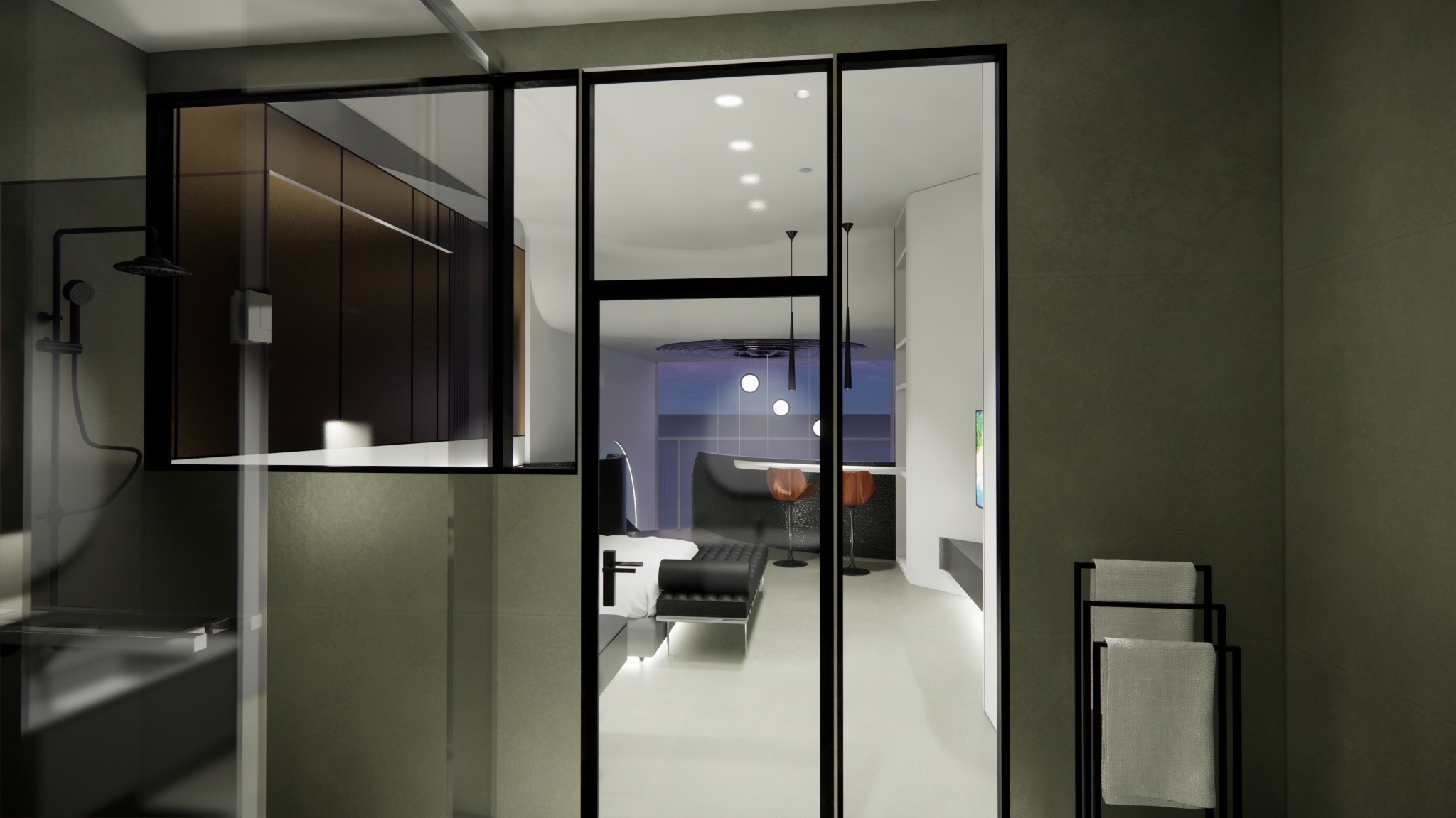 Villa獨棟客房浴廁設計與渲染-5