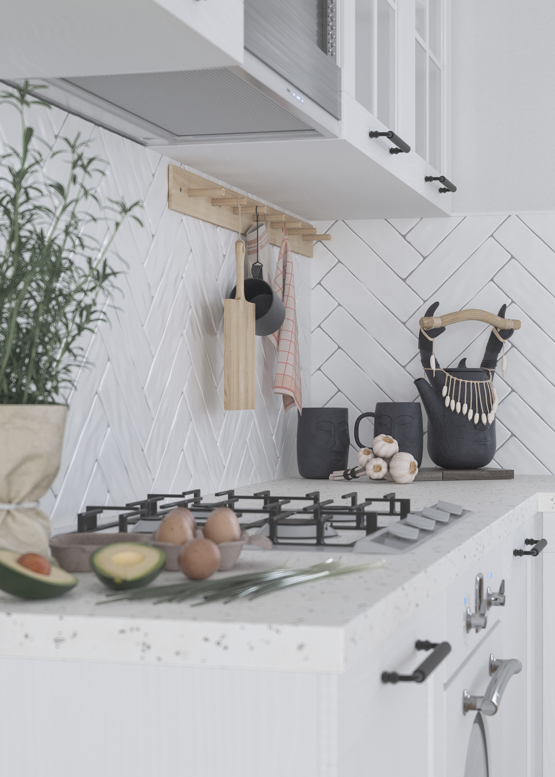 Guryevskaya Sloboda 村 3 号住宅室内设计丨Sergey Kachalov-10