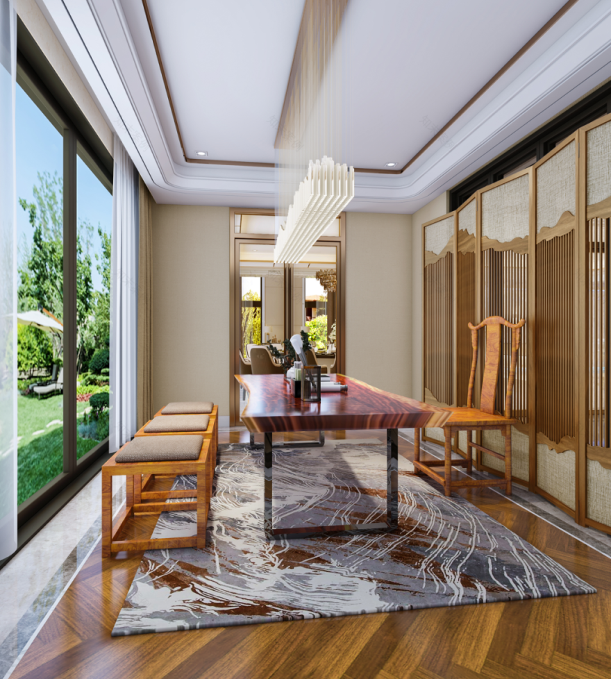 独栋别墅,1700㎡北京丽宫,典雅与现代交融之美丨中国北京丨方鲲国际设计事务所-30