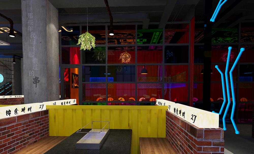 天津武清区锦食此时烧烤店 | 王本设计打造独特烧烤空间-14
