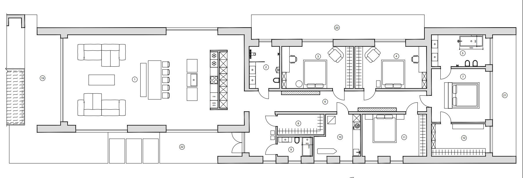 俄罗斯 418㎡住宅设计-23