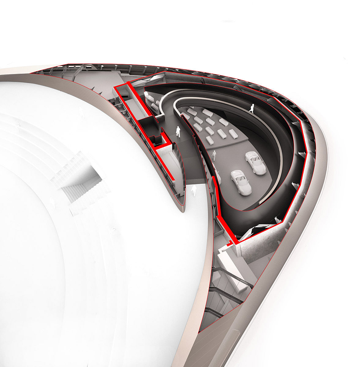 德国沃尔夫斯堡汽车城保时捷展馆丨德国 HENN Architekten-26