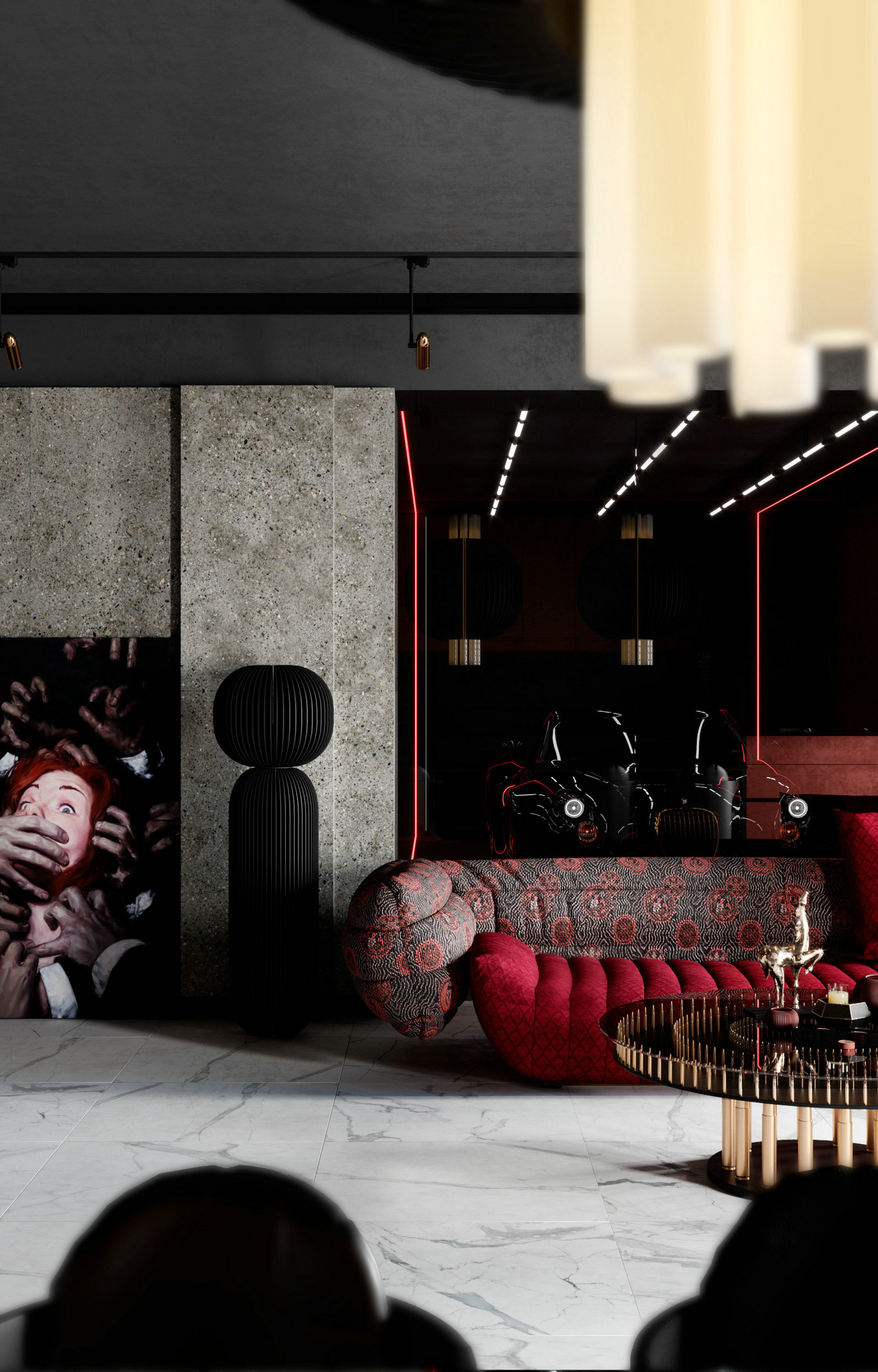 黑红色系遇上黄铜装饰，超炫的效果展示-3