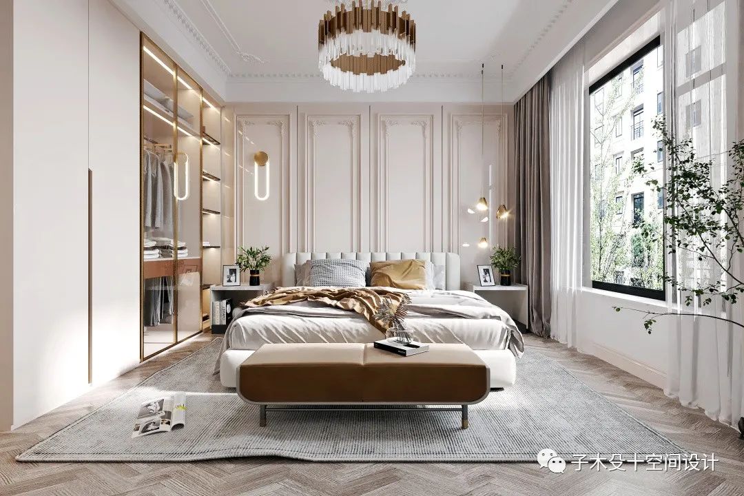 法式轻奢海城别墅丨子木殳十空间设计-23