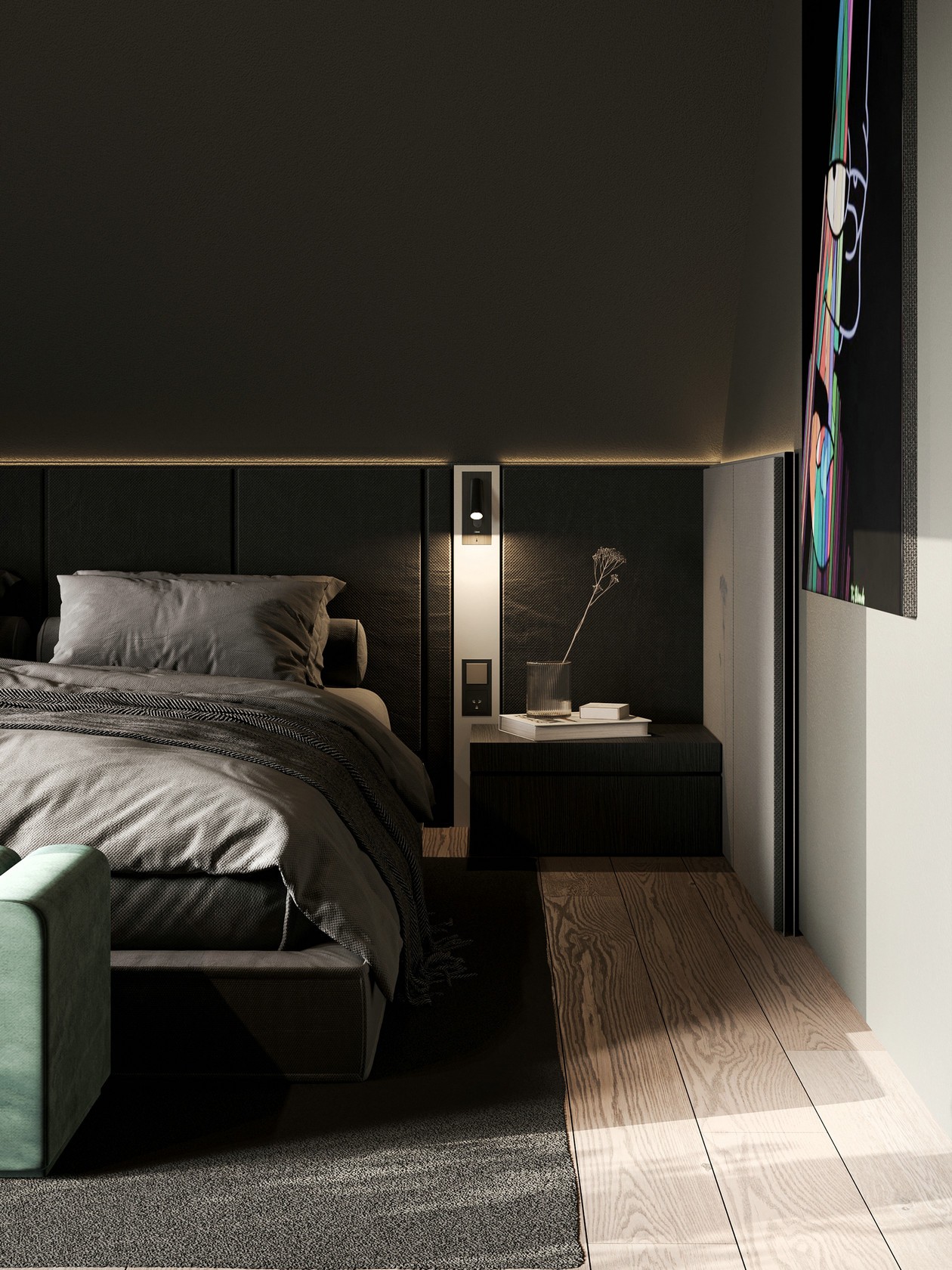 灰色系复式住宅设计 超有设计感！-13