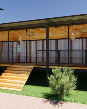 Projeto Chalé Render no Enscape