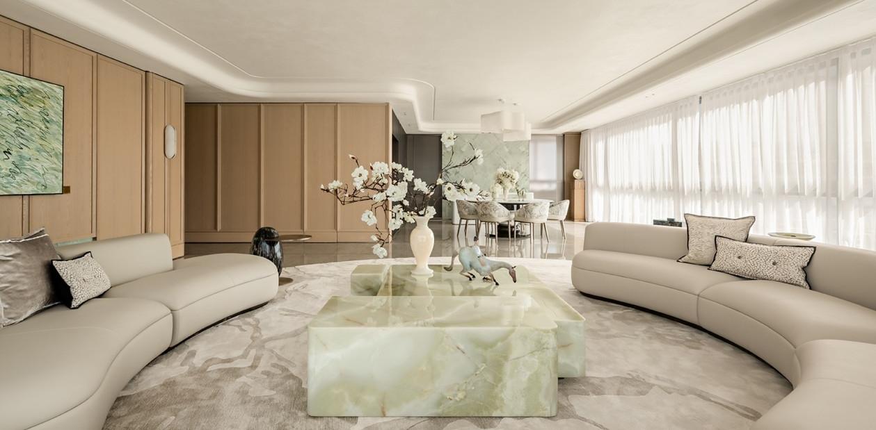 海晟山和云畔 345㎡样板间丨中国南通丨硬装矩阵纵横,软装矩阵鸣翠-7