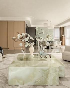 海晟山和云畔 345㎡样板间丨中国南通丨硬装矩阵纵横,软装矩阵鸣翠