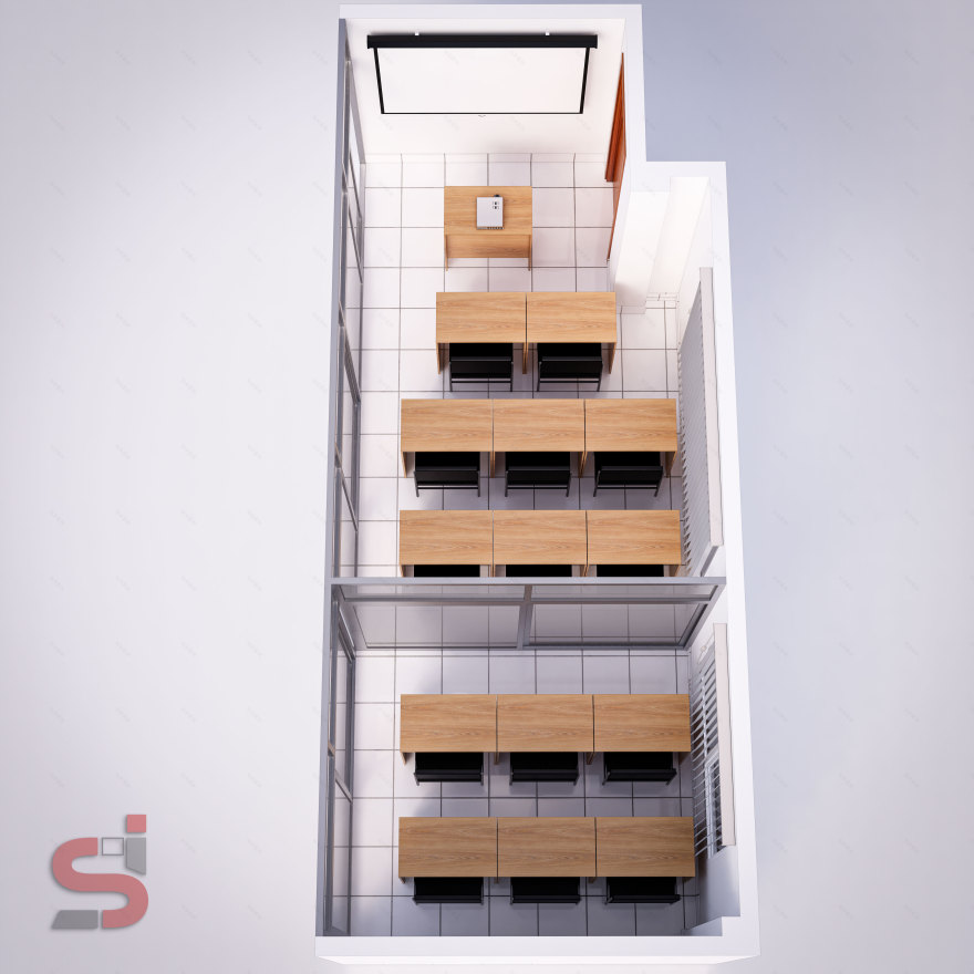 教室 3D 平面图-3