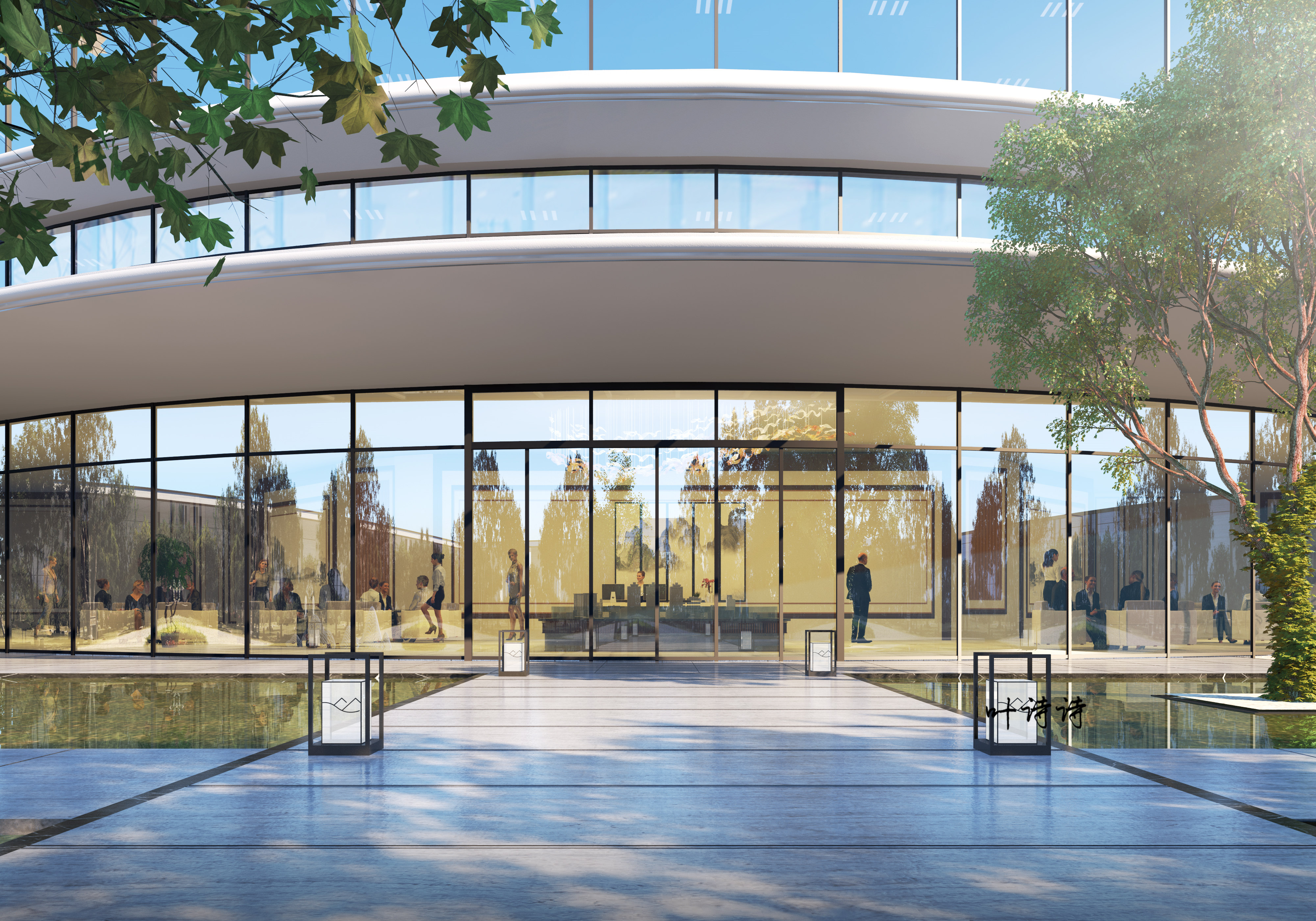 室外效果图|不同类型门头设计-10