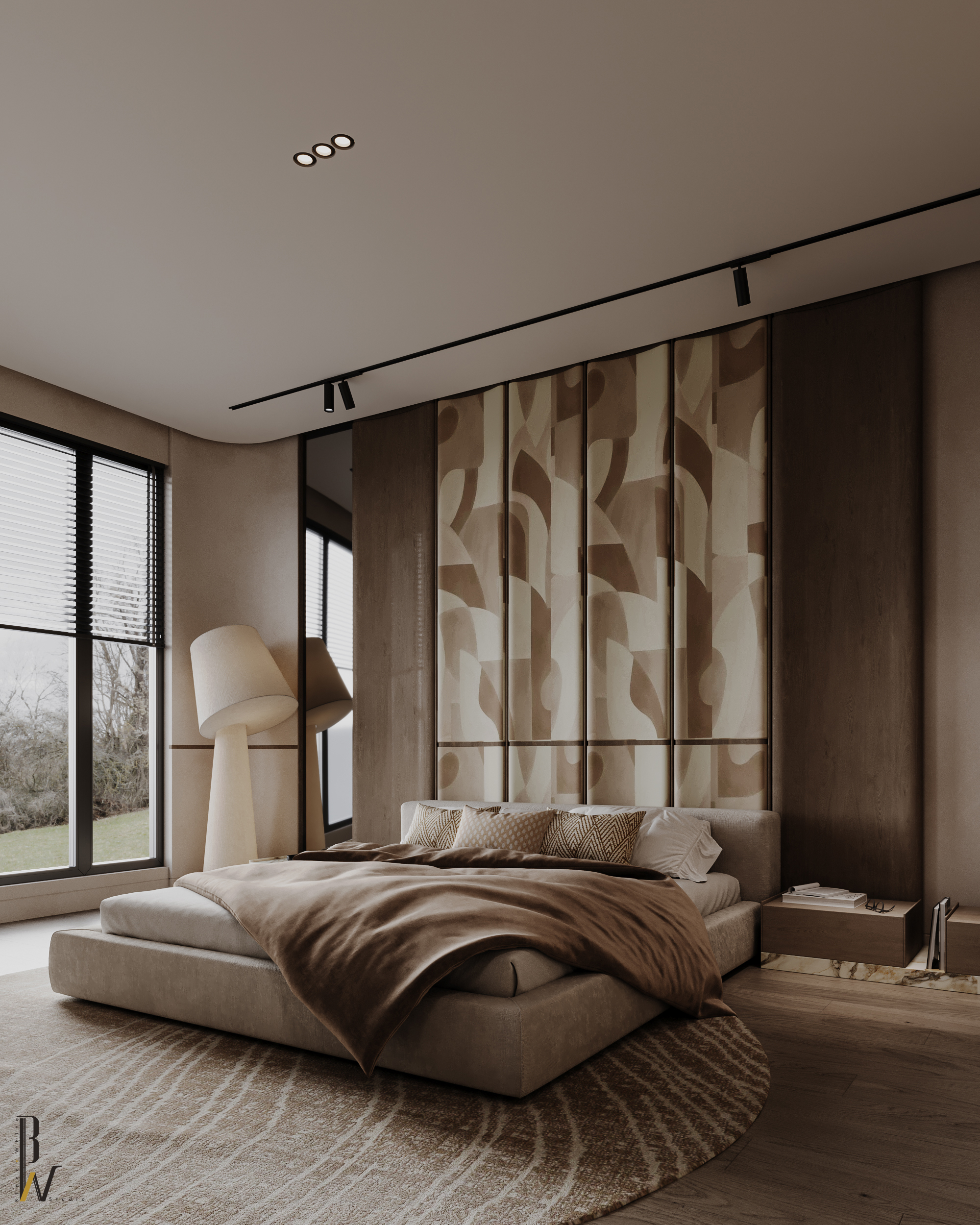 卧室设计丨阿联酋丨Black N White-16