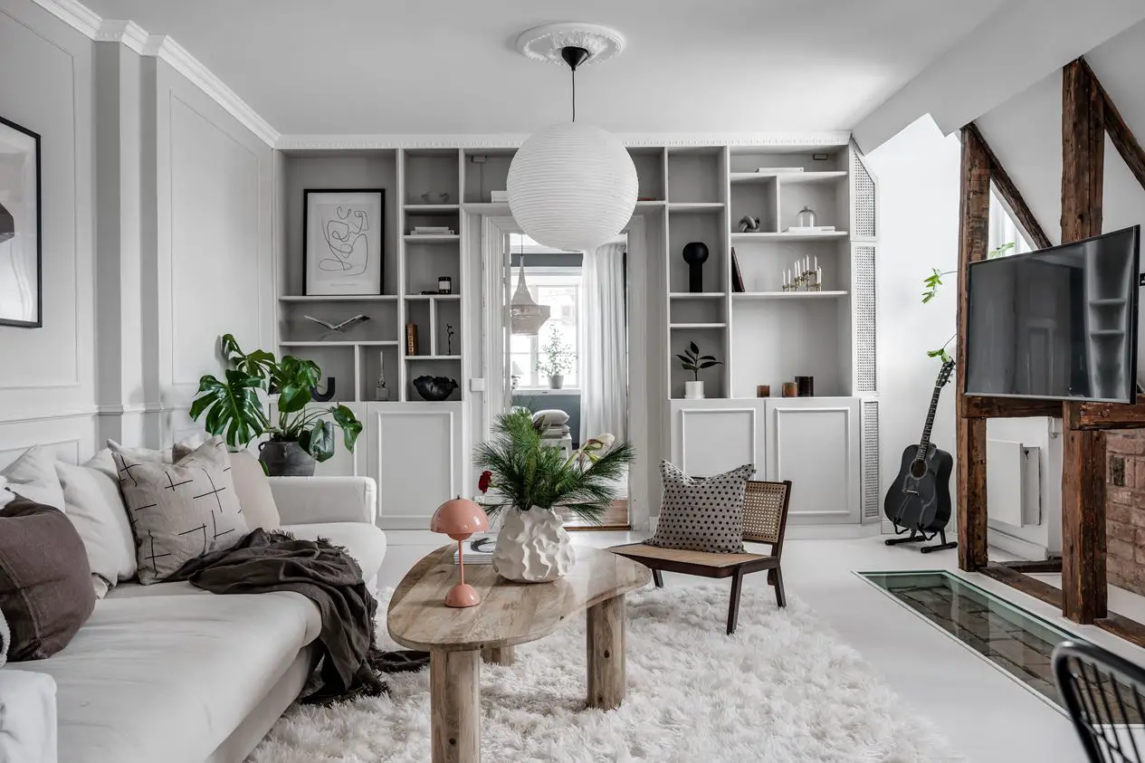 瑞典 18 世纪建筑的时尚阁楼改造-3