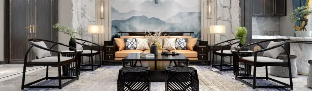 湾流新中式雅居，200㎡空间清雅艺术焕新生-23