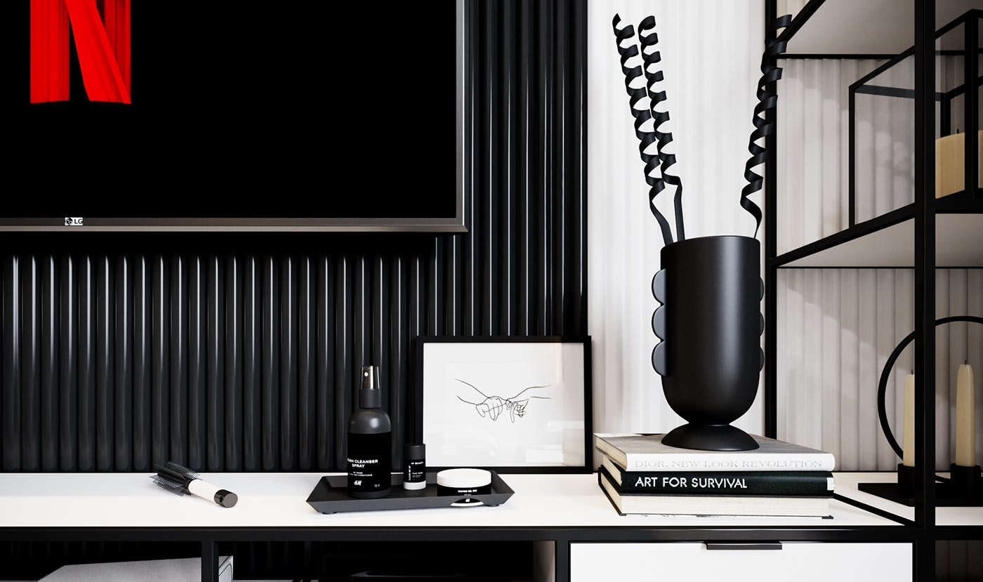 高级黑色系公寓设计 细节超多！-24