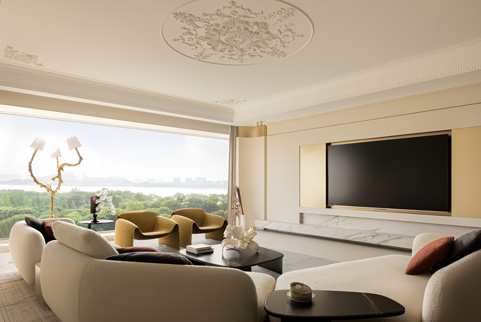 浪漫鎏金,方寸间纳四时湖景丨原想设计-11