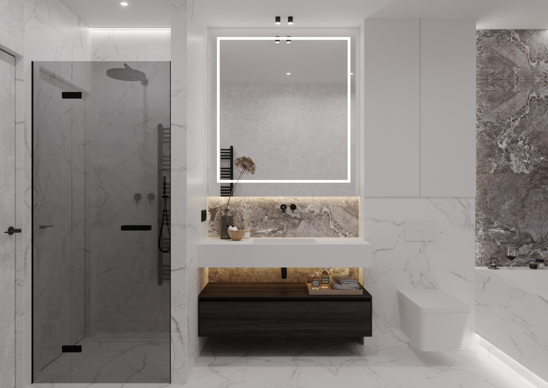 年轻家庭的单色空间公寓设计-11