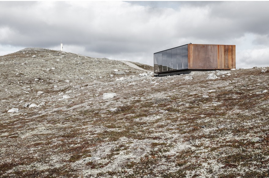 Norwegian Wild Reindeer Centre Pavilion Overlooking the Mountain Snøhetta-23