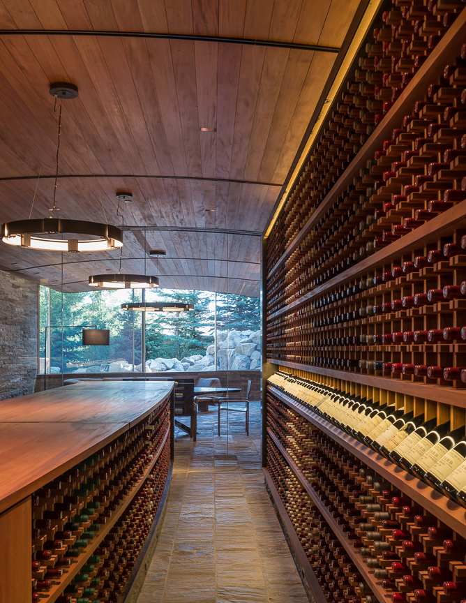 山间滑雪度假屋的葡萄酒艺术空间-11