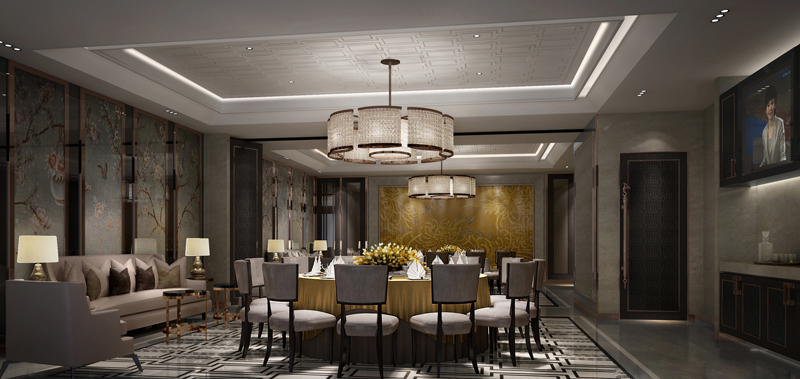 新中式风格奢华酒店餐厅 会所包房 包厢 包间 高清效果-2-21