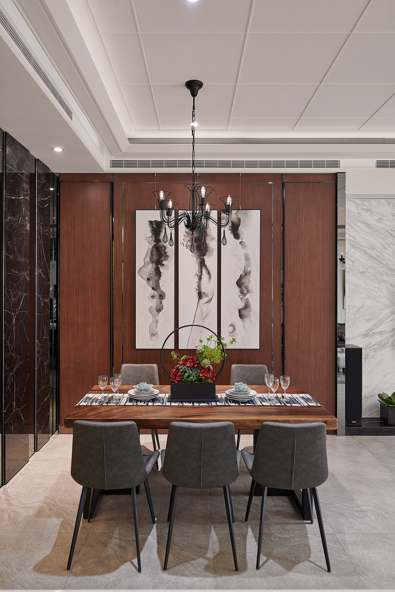 舞河独栋住宅 | 融合中西方元素的现代设计-8