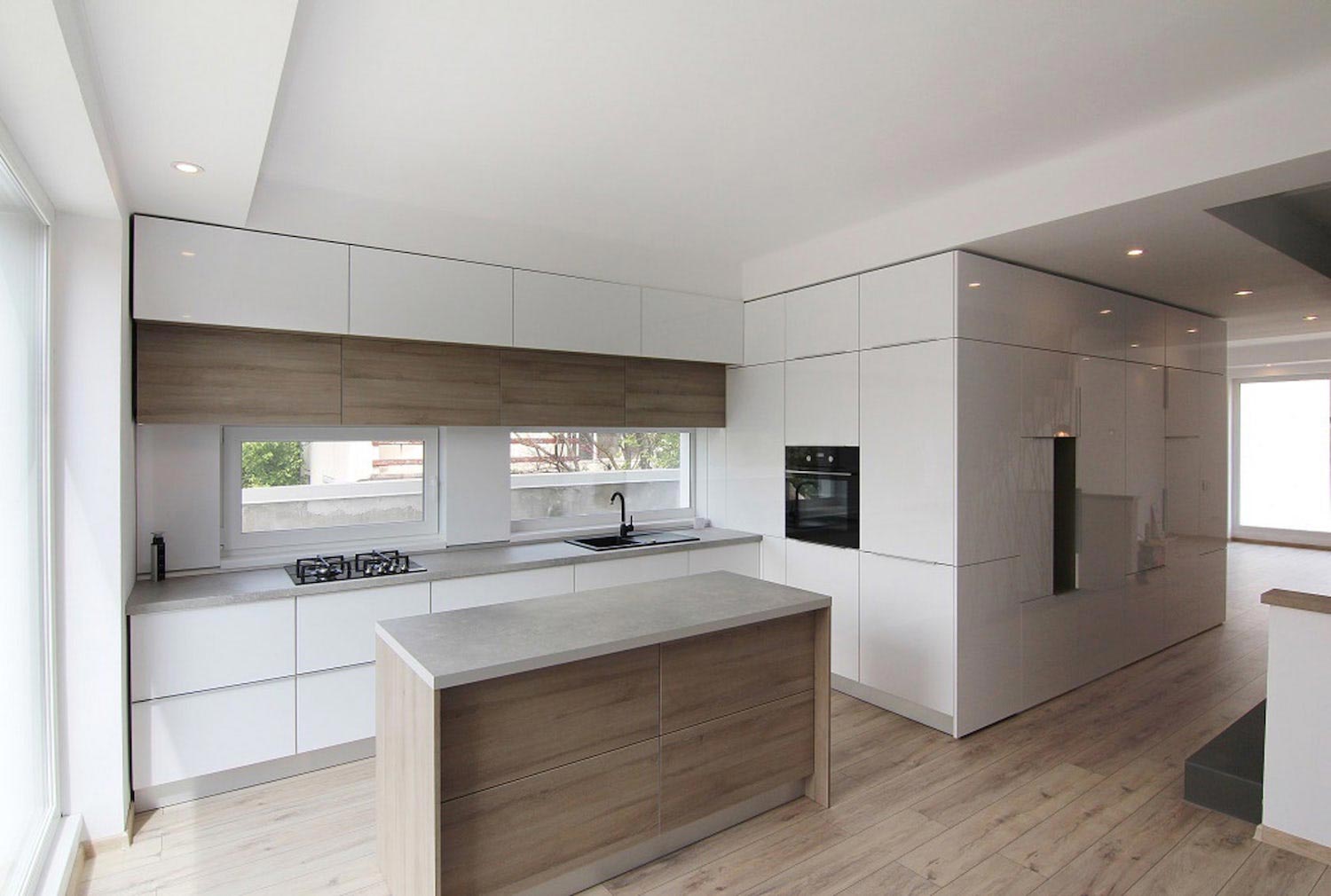 Project built on a very small piece of land with minimal modern features and design defined by white, black and timber hues   CAANdesign  Architecture and home design blog-8