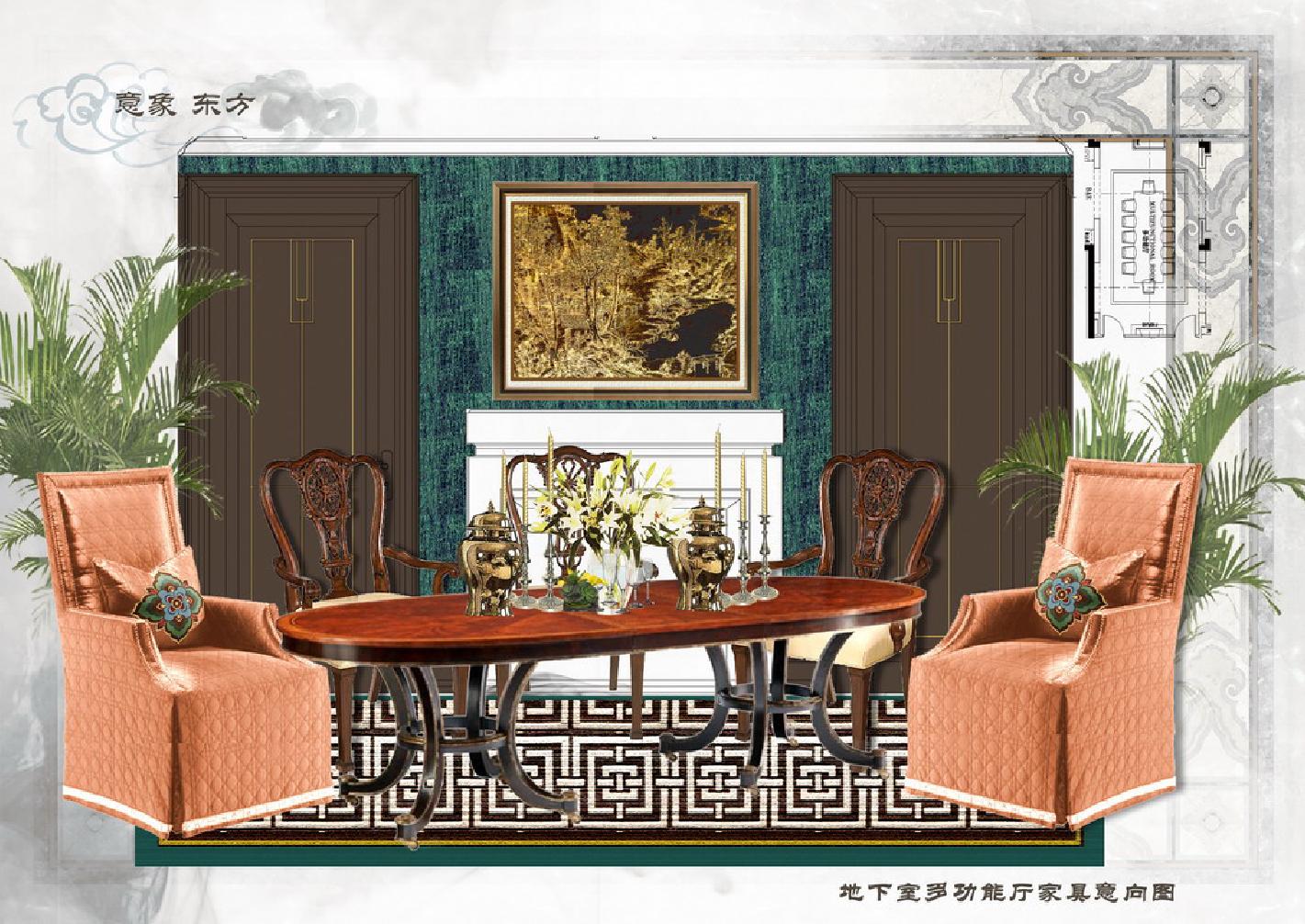 新中式大宅概念陈设配饰设计方案ddx-10