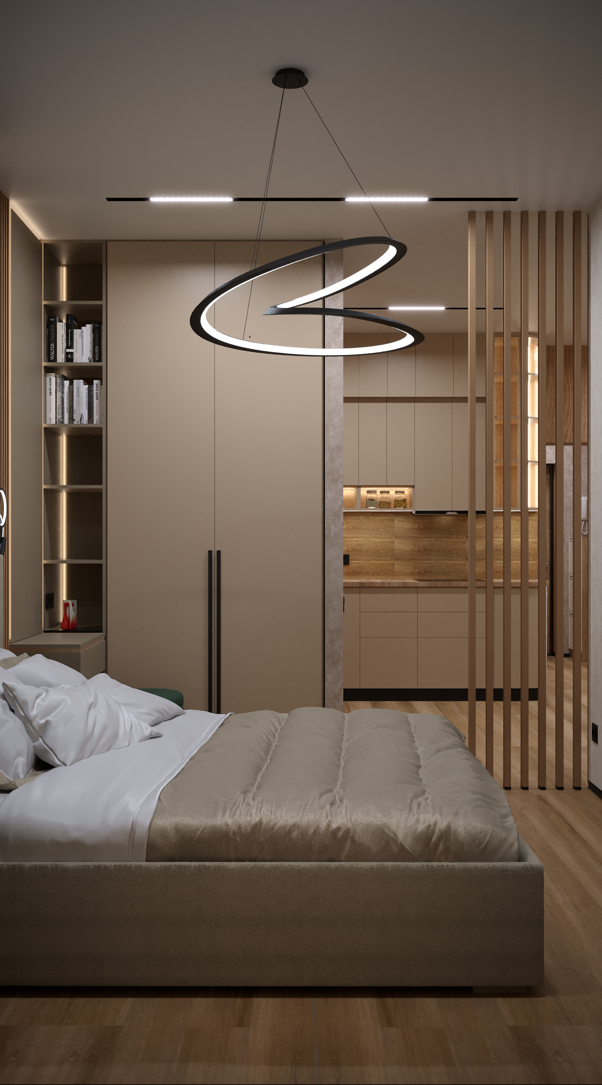 Flat project for the family with a teenager-6