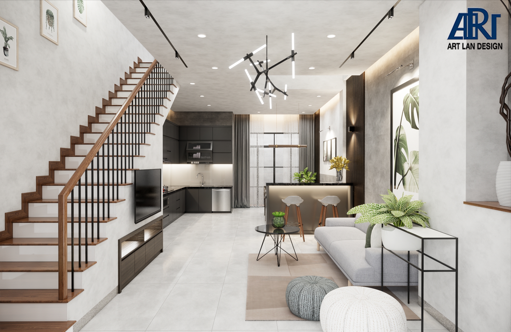 NỘI THẤT NHÀ PHỐ 2 TẦNG - HIỆN ĐẠI-1