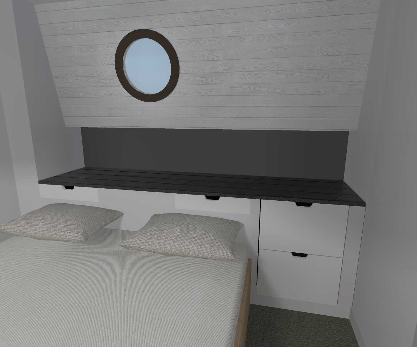 Black&WHITE CANAL BOAT INTERIOR CRICK BOAT LAYOUT3-29