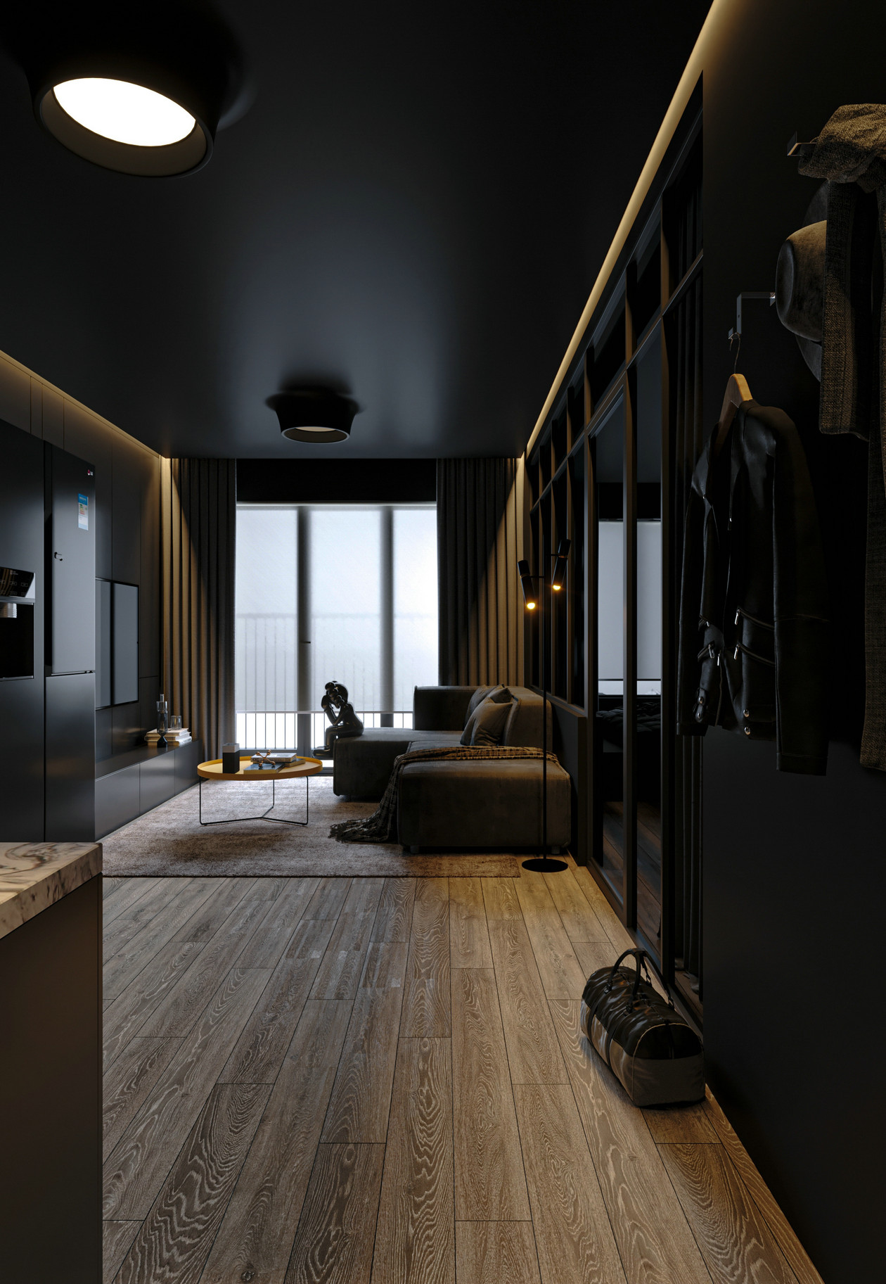 深色系公寓设计-6