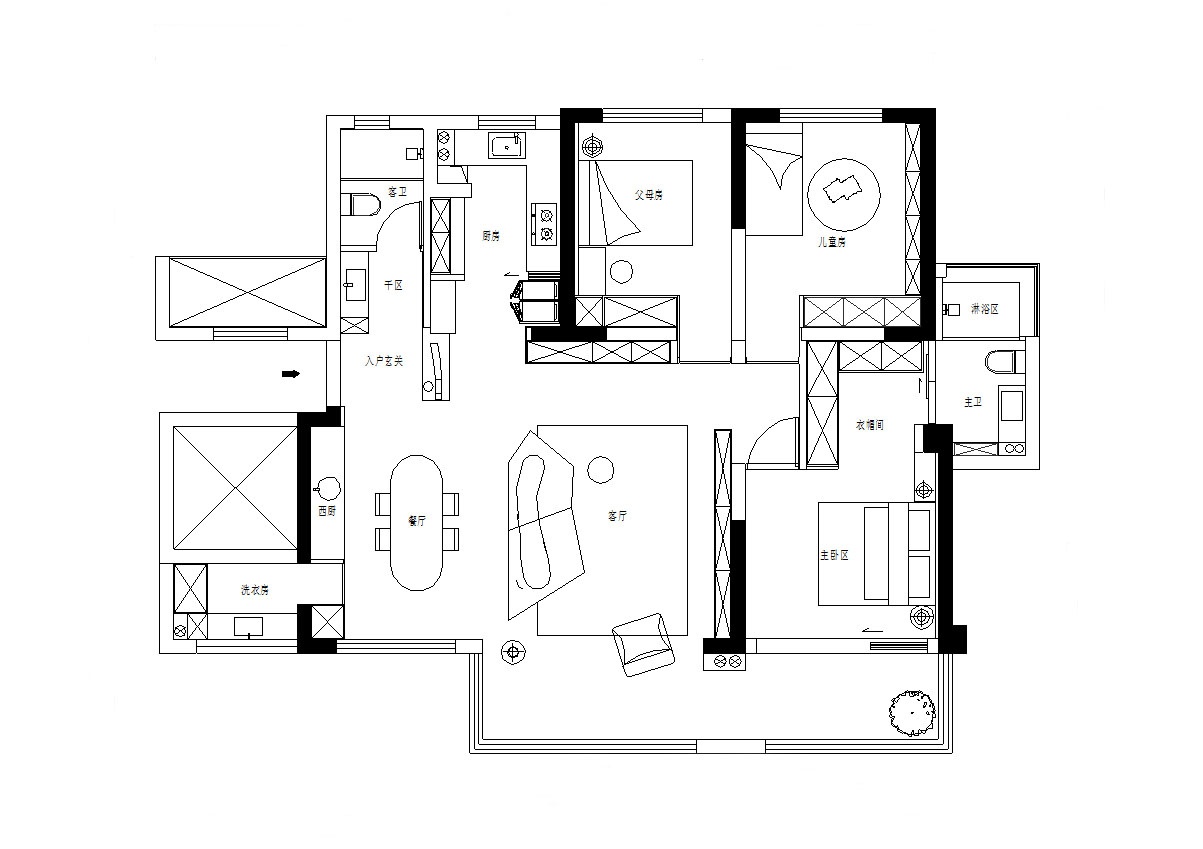 140㎡现代极简北欧风之家丨佐岩艺作-8